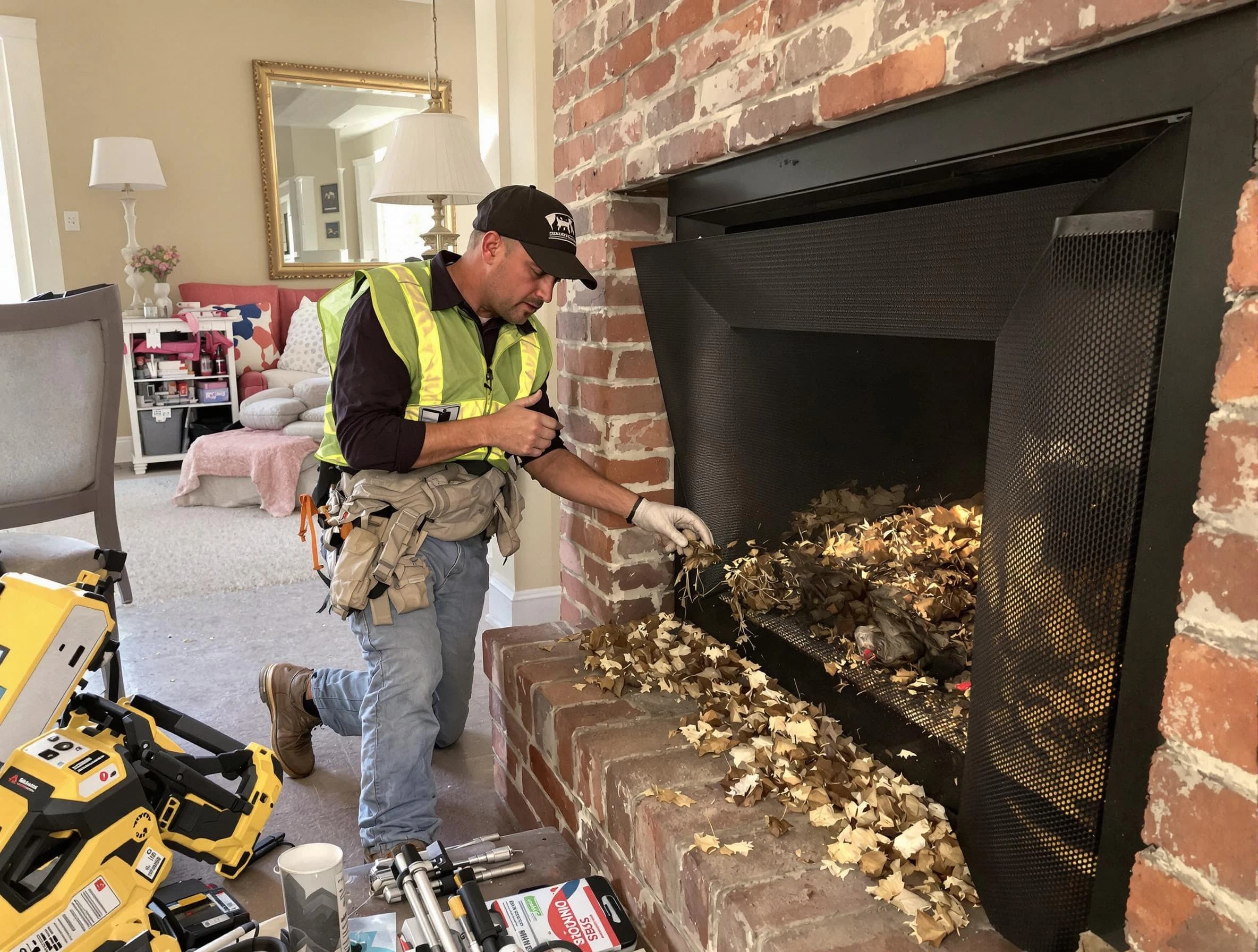 Safe screening installation by Manchester Chimney Sweep in Manchester, NJ