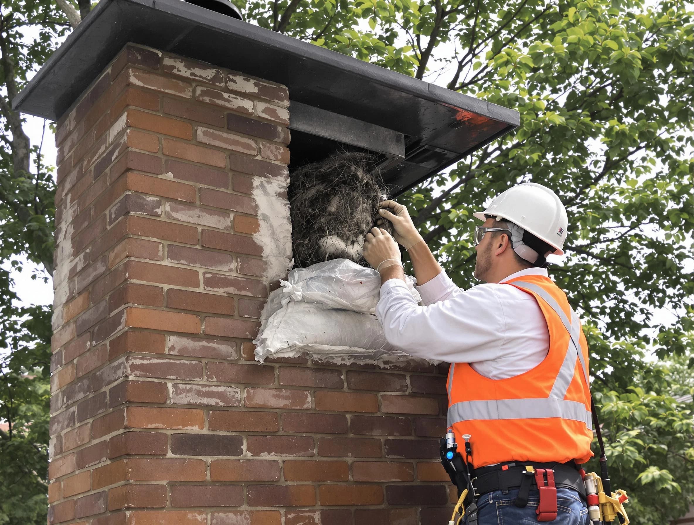 Humane removal of debris and animals by Manchester Chimney Sweep in Manchester, NJ