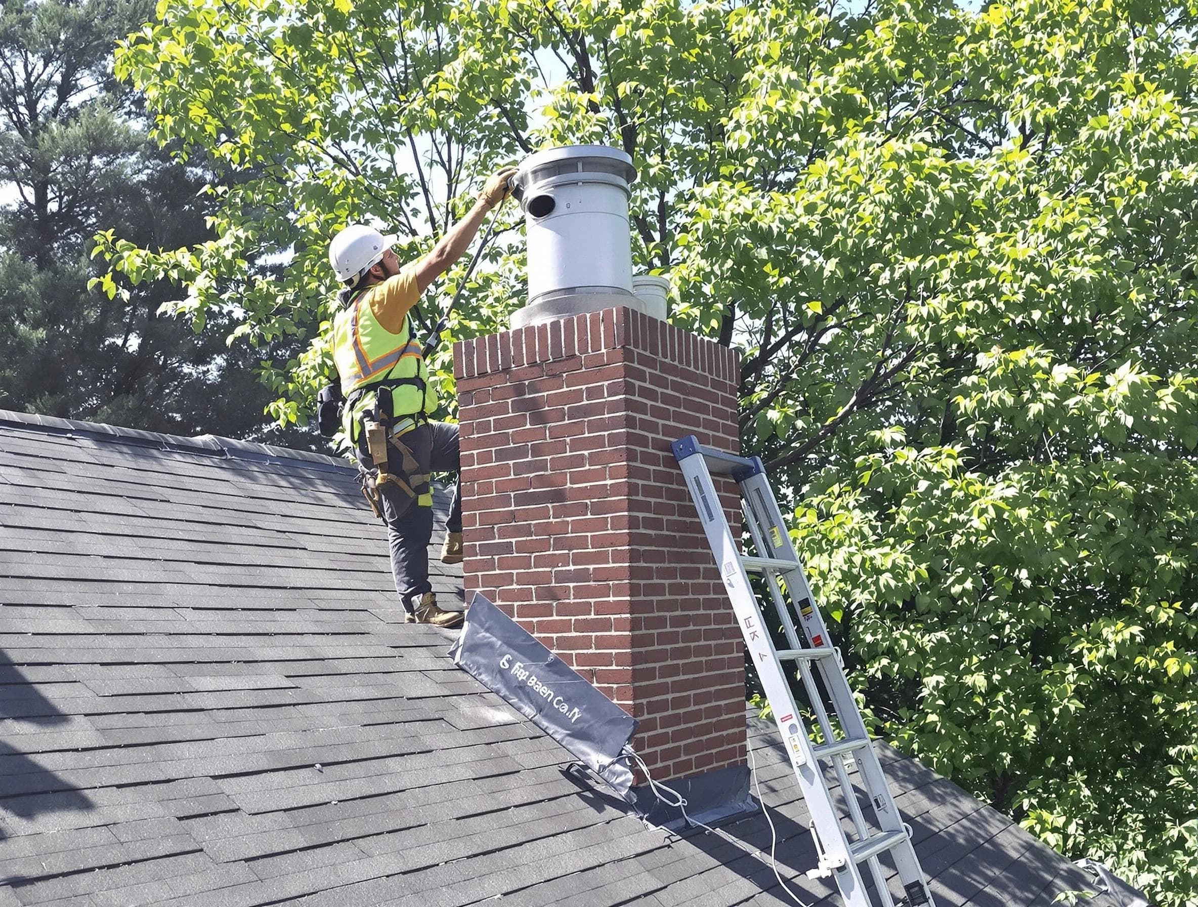 Chimney liner inspection by Manchester Chimney Sweep in Manchester, NJ