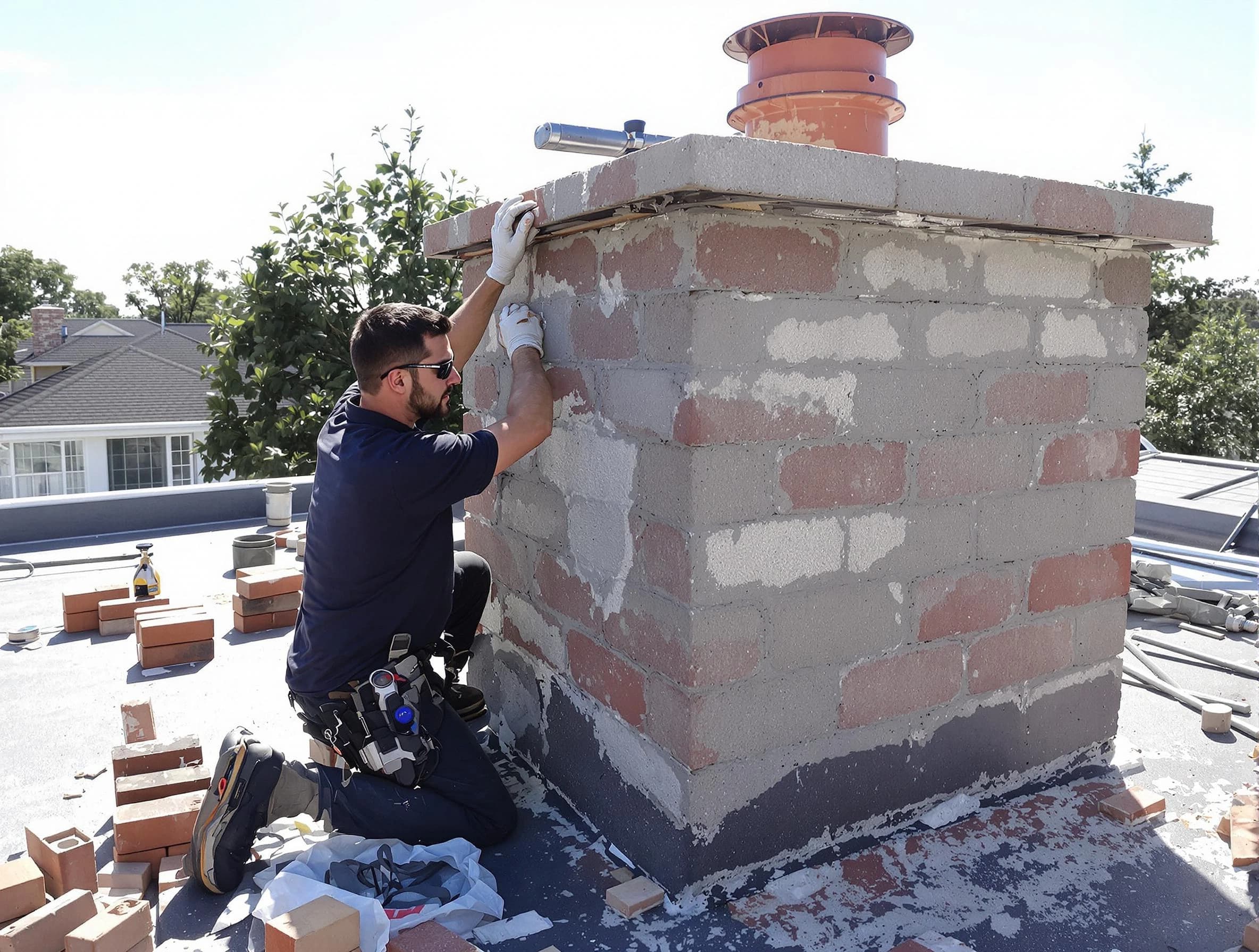 Advanced chimney repair process by Manchester Chimney Sweep in Manchester, NJ