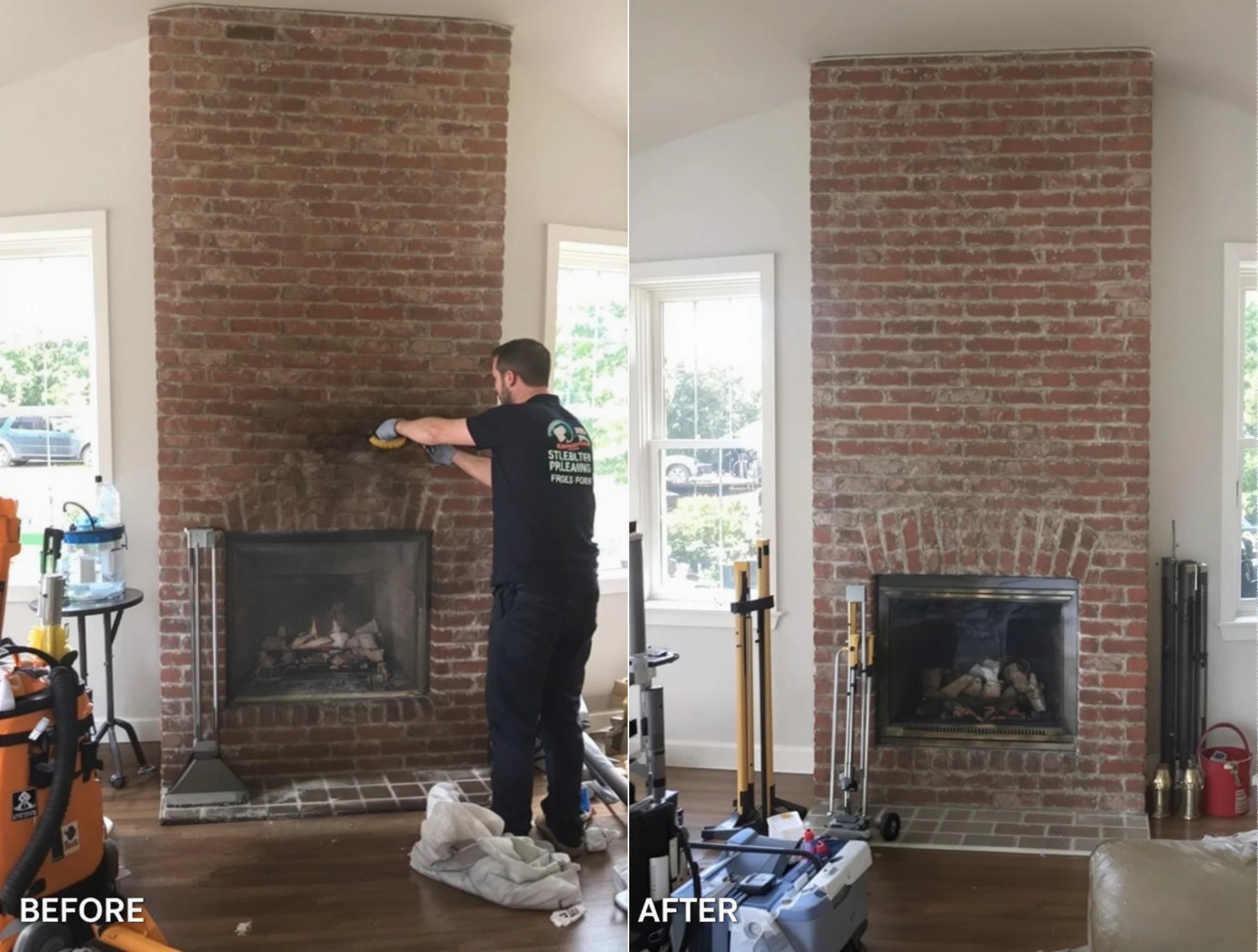 Finished chimney sweeping service by Manchester Chimney Sweep in Manchester, NJ